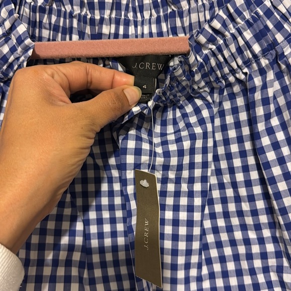 J. Crew Gingham Off the Shoulder Top - Picture 4 of 5